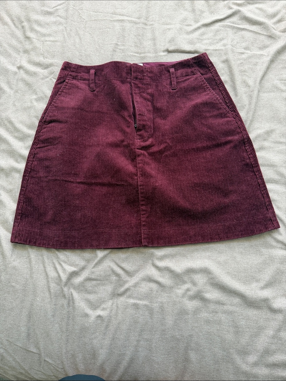 GAP Corduroy A-Line Skirt in Burgundy
